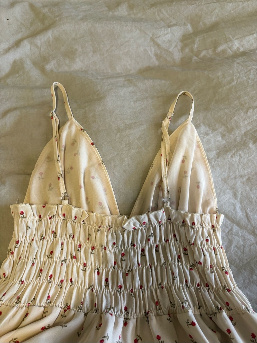 Princess Polly Cream Mini Dress with Red Floral Print - Picture 11 of 15
